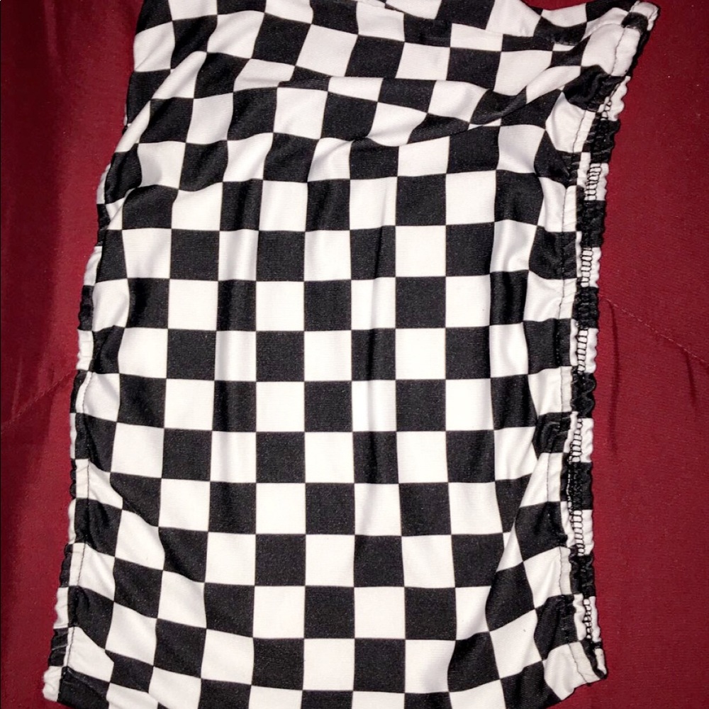 Checkered crop top